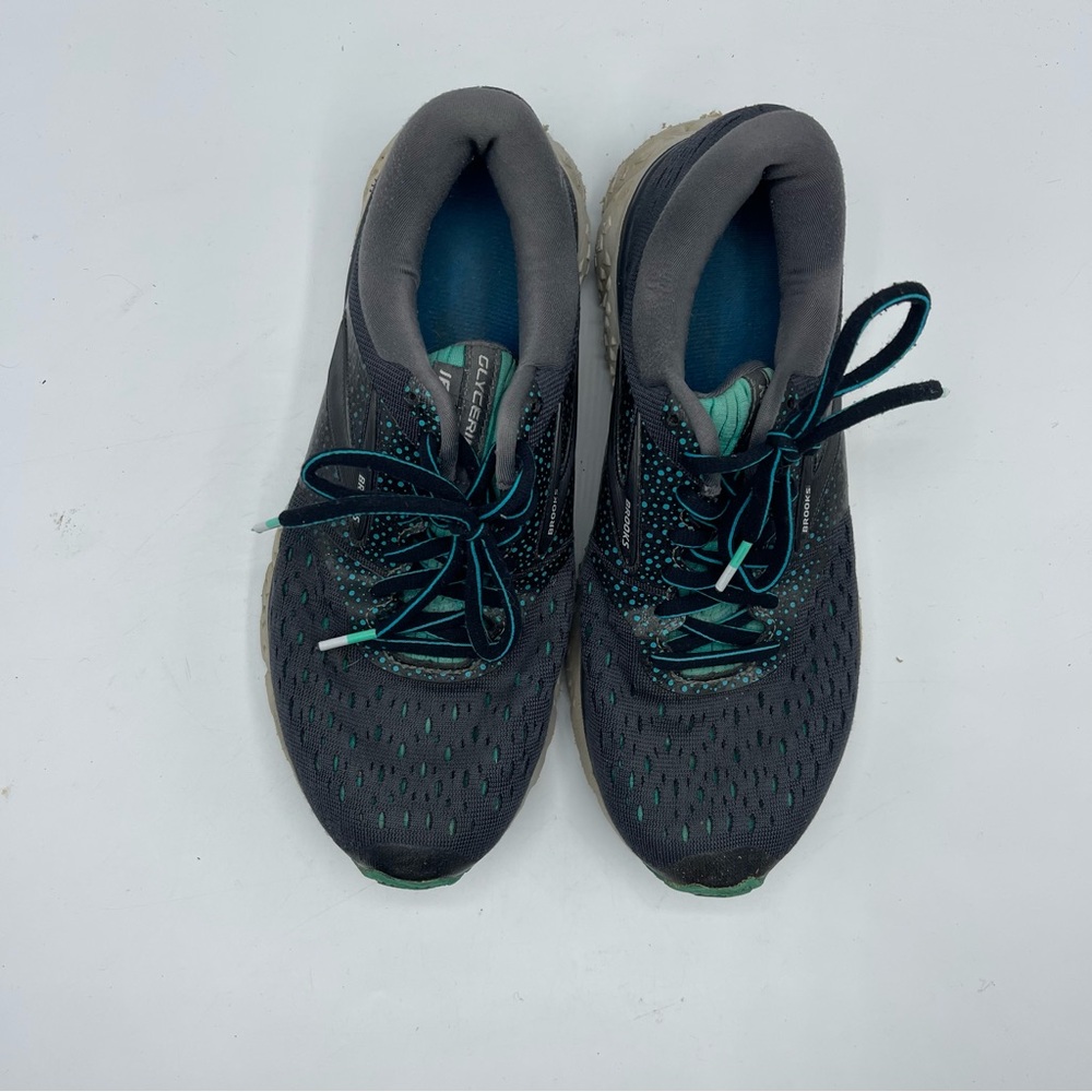 Women's Brooks Glycerin 16 Running Shoes Sneakers Size 7.5 Gray Mint Green